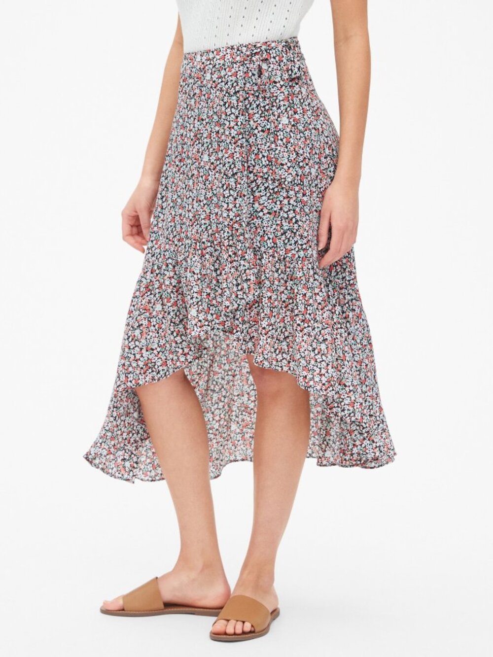 NWT GAP Ditsy Floral Wrap Midi Skirt Large